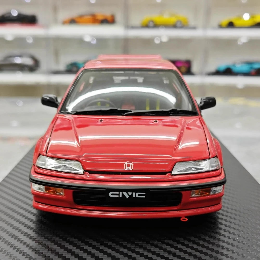 [Ignition] 1:18 Honda 1987 Civic EF SiR Red Model Car Resin