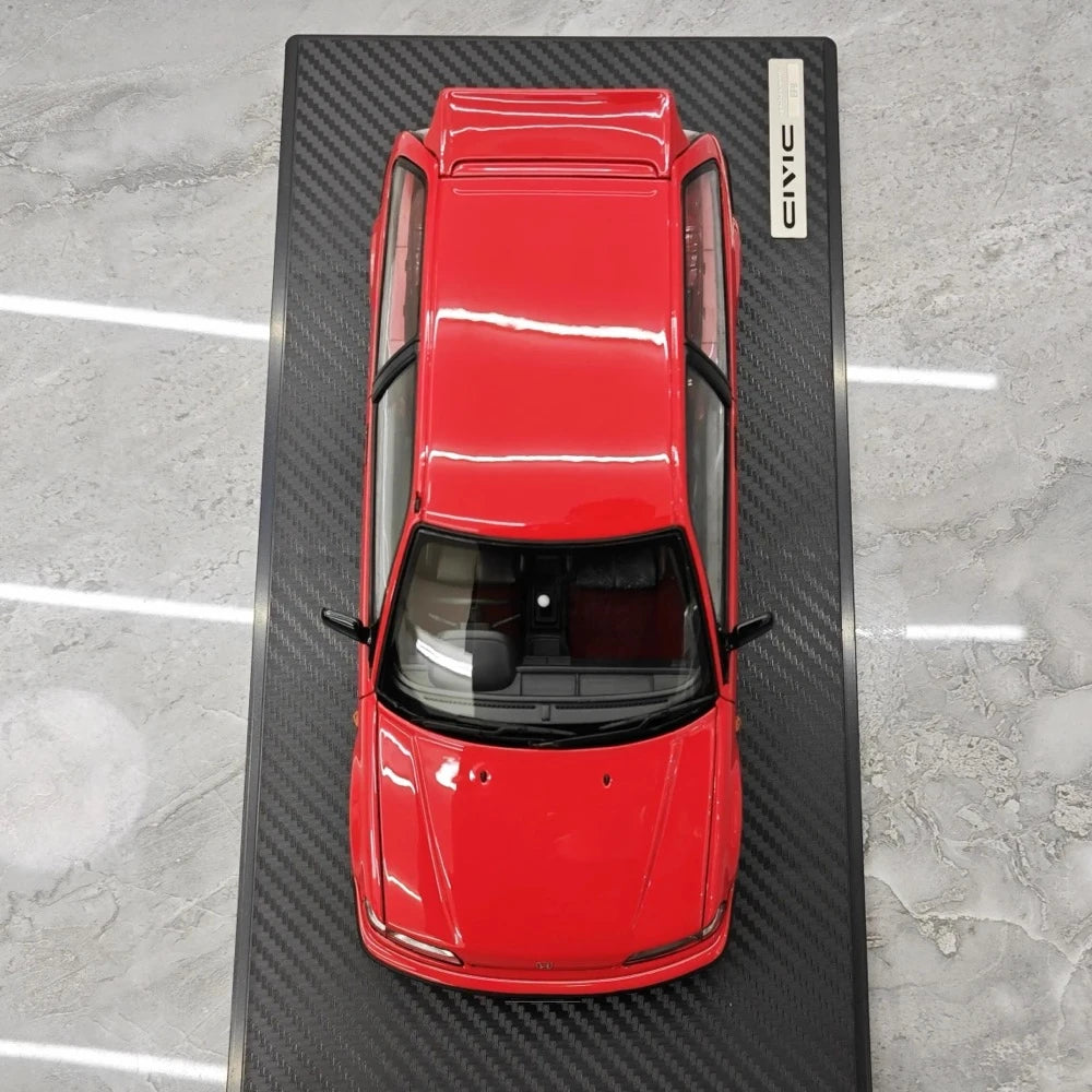 [Ignition] 1:18 Honda 1987 Civic EF SiR Red Model Car Resin