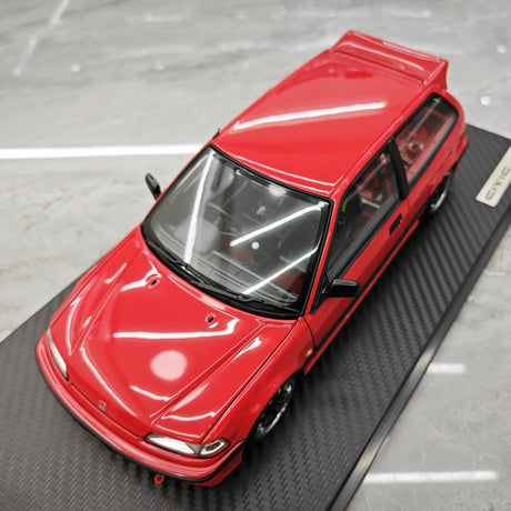 [Ignition] 1:18 Honda 1987 Civic EF SiR Red Model Car Resin