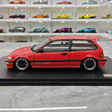 [Ignition] 1:18 Honda 1987 Civic EF SiR Red Model Car Resin