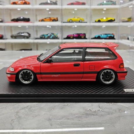 [Ignition] 1:18 Honda 1987 Civic EF SiR Red Model Car Resin