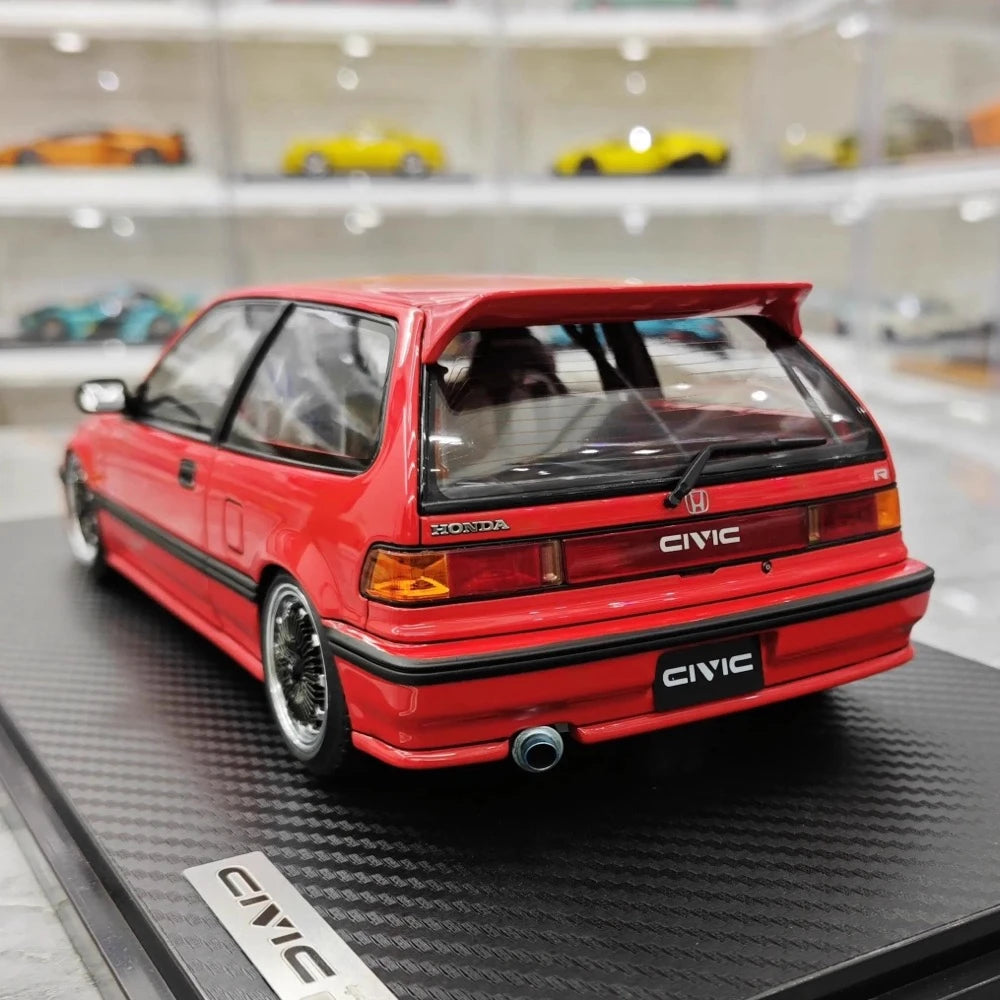 [Ignition] 1:18 Honda 1987 Civic EF SiR Red Model Car Resin