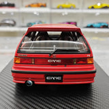[Ignition] 1:18 Honda 1987 Civic EF SiR Red Model Car Resin