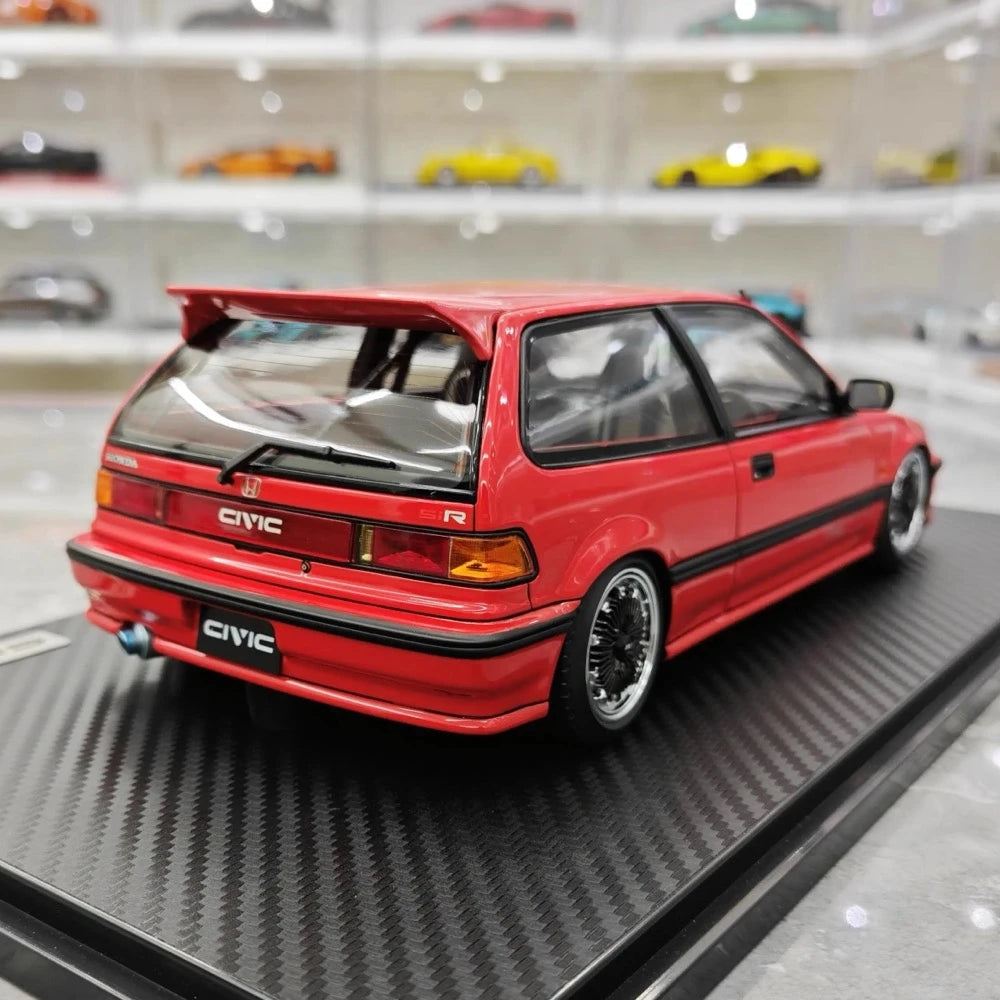 [Ignition] 1:18 Honda 1987 Civic EF SiR Red Model Car Resin