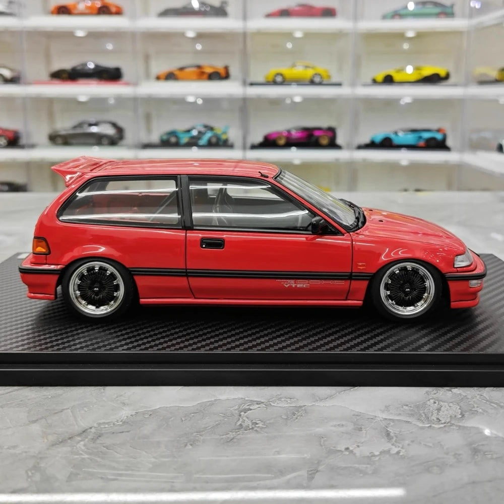 [Ignition] 1:18 Honda 1987 Civic EF SiR Red Model Car Resin