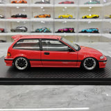 [Ignition] 1:18 Honda 1987 Civic EF SiR Red Model Car Resin
