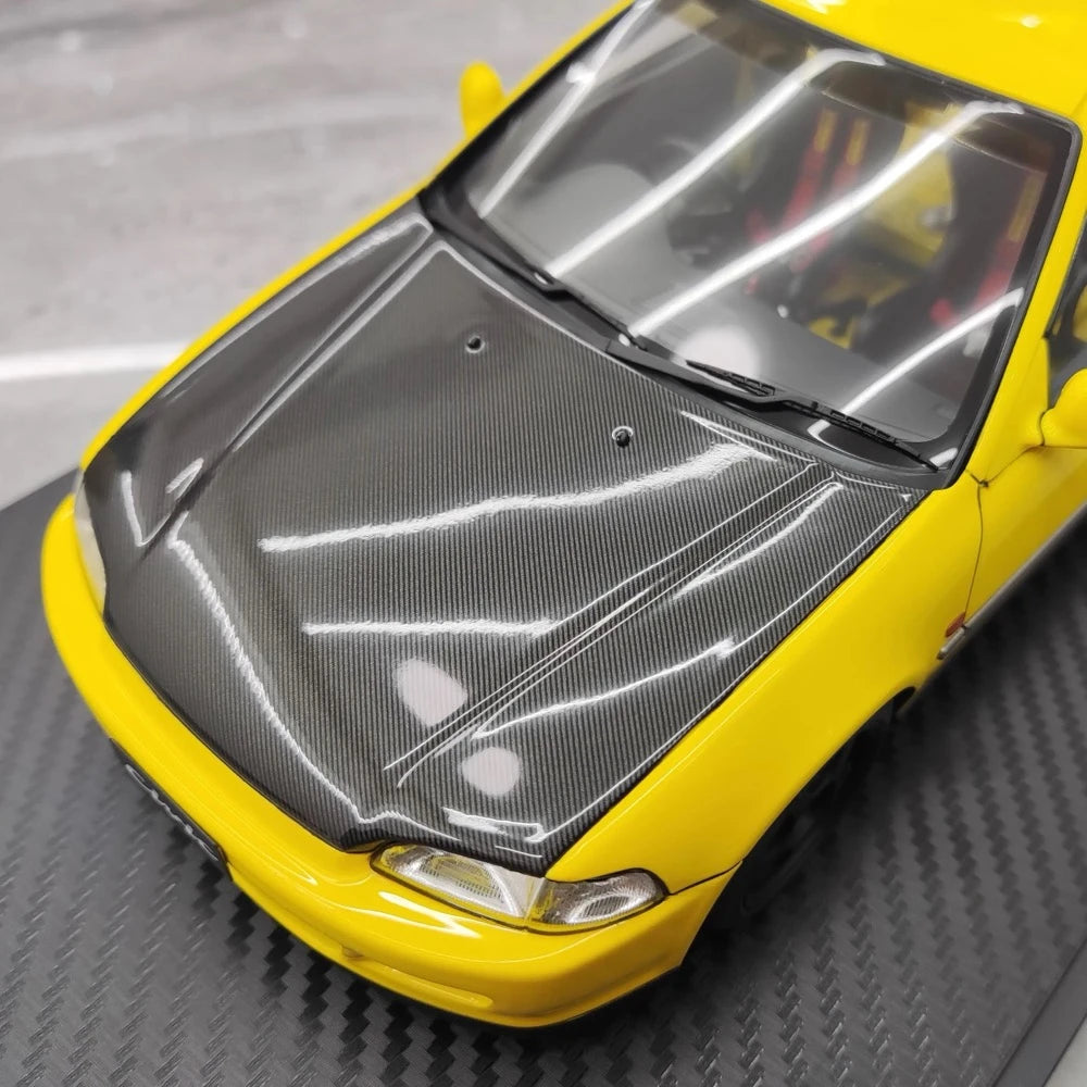 [Ignition] 1:18 Honda 1992 Civic EG6 Yellow Model Car Resin