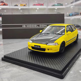 [Ignition] 1:18 Honda 1992 Civic EG6 Yellow Model Car Resin