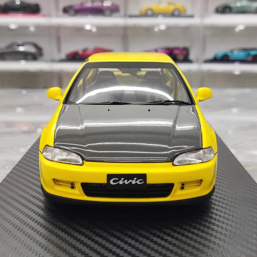 [Ignition] 1:18 Honda 1992 Civic EG6 Yellow Model Car Resin