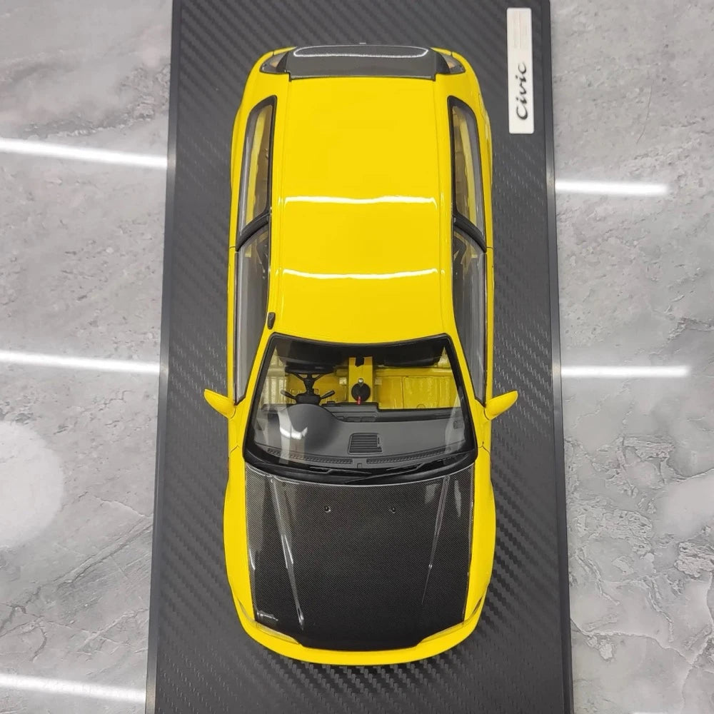 [Ignition] 1:18 Honda 1992 Civic EG6 Yellow Model Car Resin