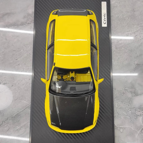 [Ignition] 1:18 Honda 1992 Civic EG6 Yellow Model Car Resin