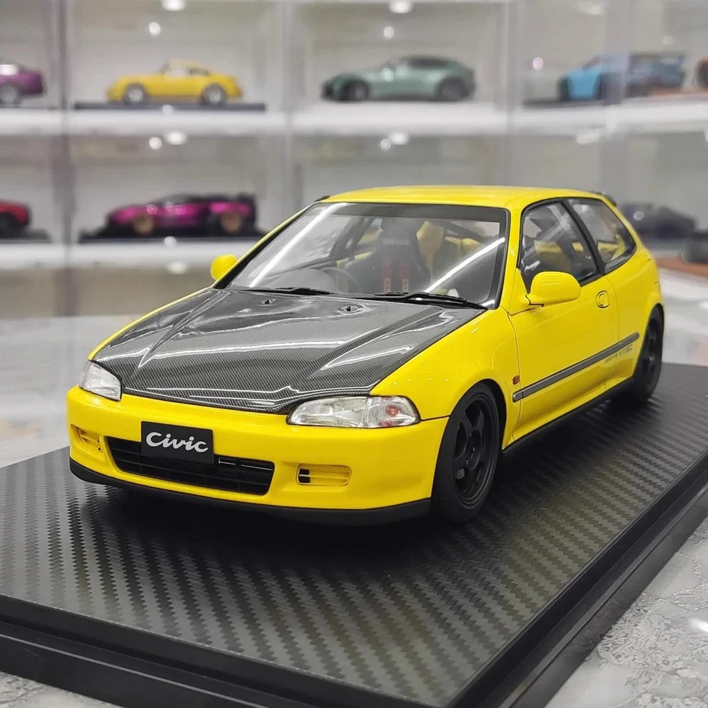 [Ignition] 1:18 Honda 1992 Civic EG6 Yellow Model Car Resin