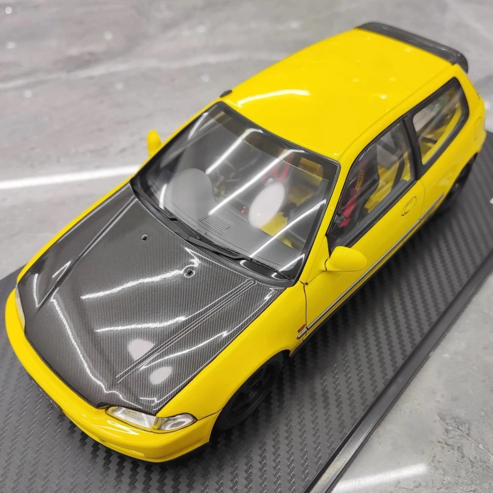 [Ignition] 1:18 Honda 1992 Civic EG6 Yellow Model Car Resin