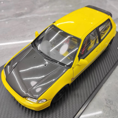 [Ignition] 1:18 Honda 1992 Civic EG6 Yellow Model Car Resin