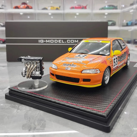 [Ignition] 1:18 Honda 1992 Civic EG6 Zero Fighter Racing Model Car Resin