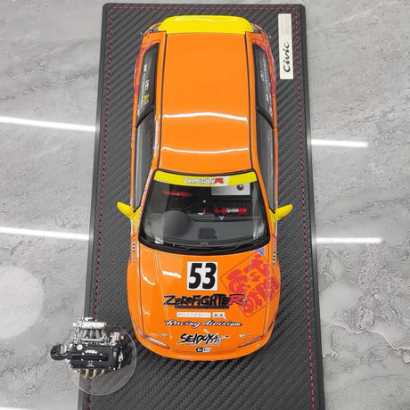 [Ignition] 1:18 Honda 1992 Civic EG6 Zero Fighter Racing Model Car Resin