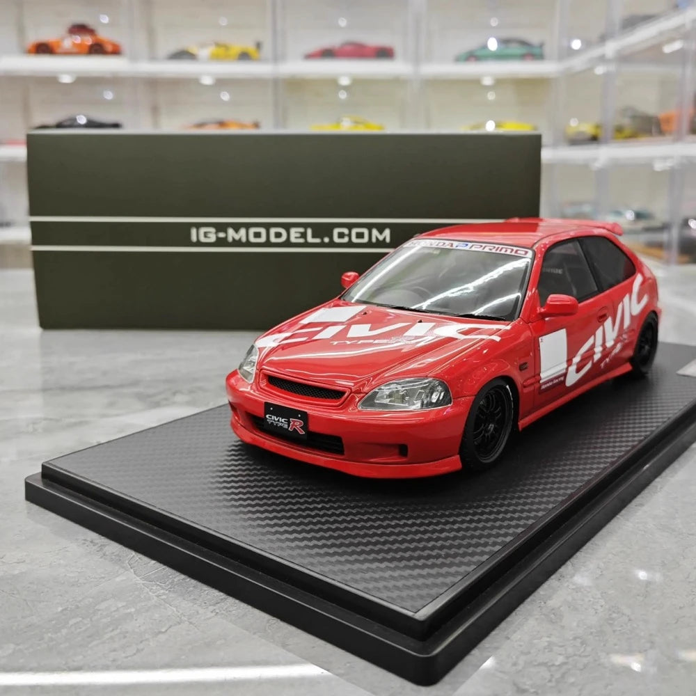 [Ignition] 1:18 Honda 1997 Civic Type R EK9 rosso modellino di auto resina