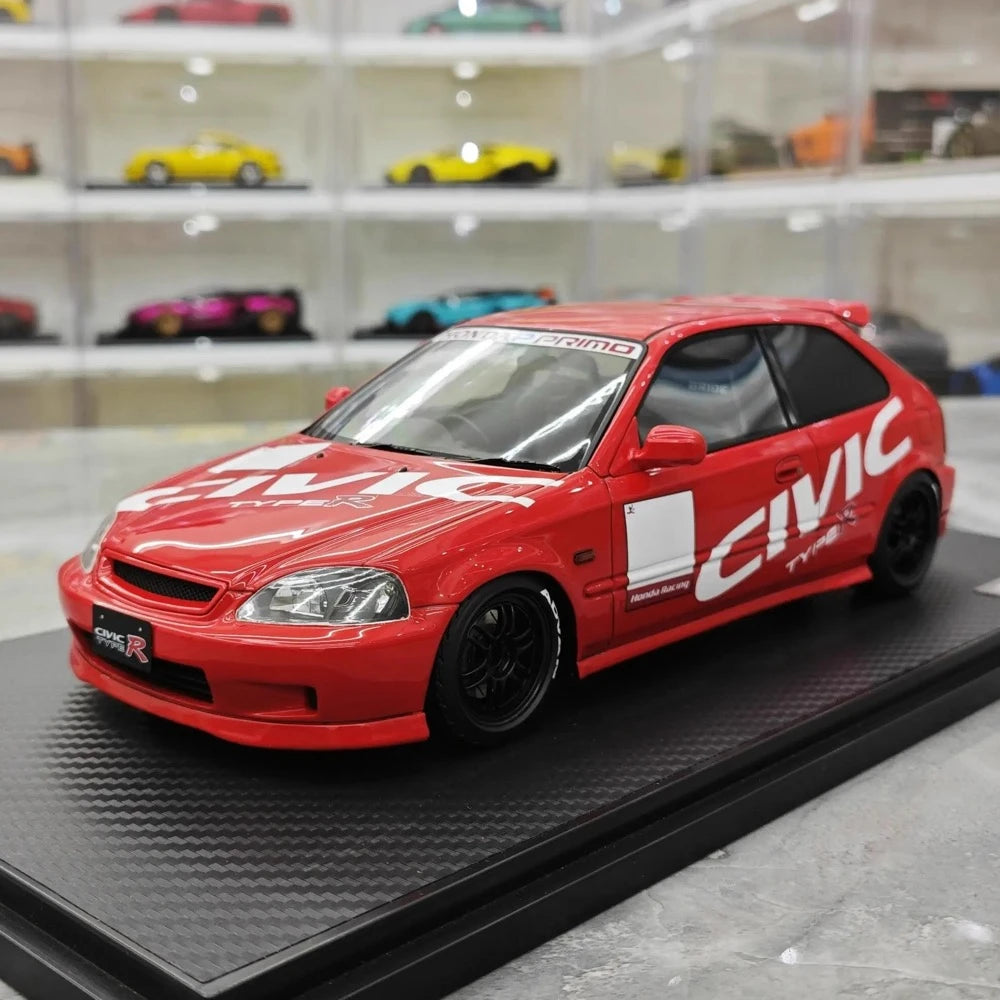 [Ignition] 1:18 Honda 1997 Civic Type R EK9 rosso modellino di auto resina
