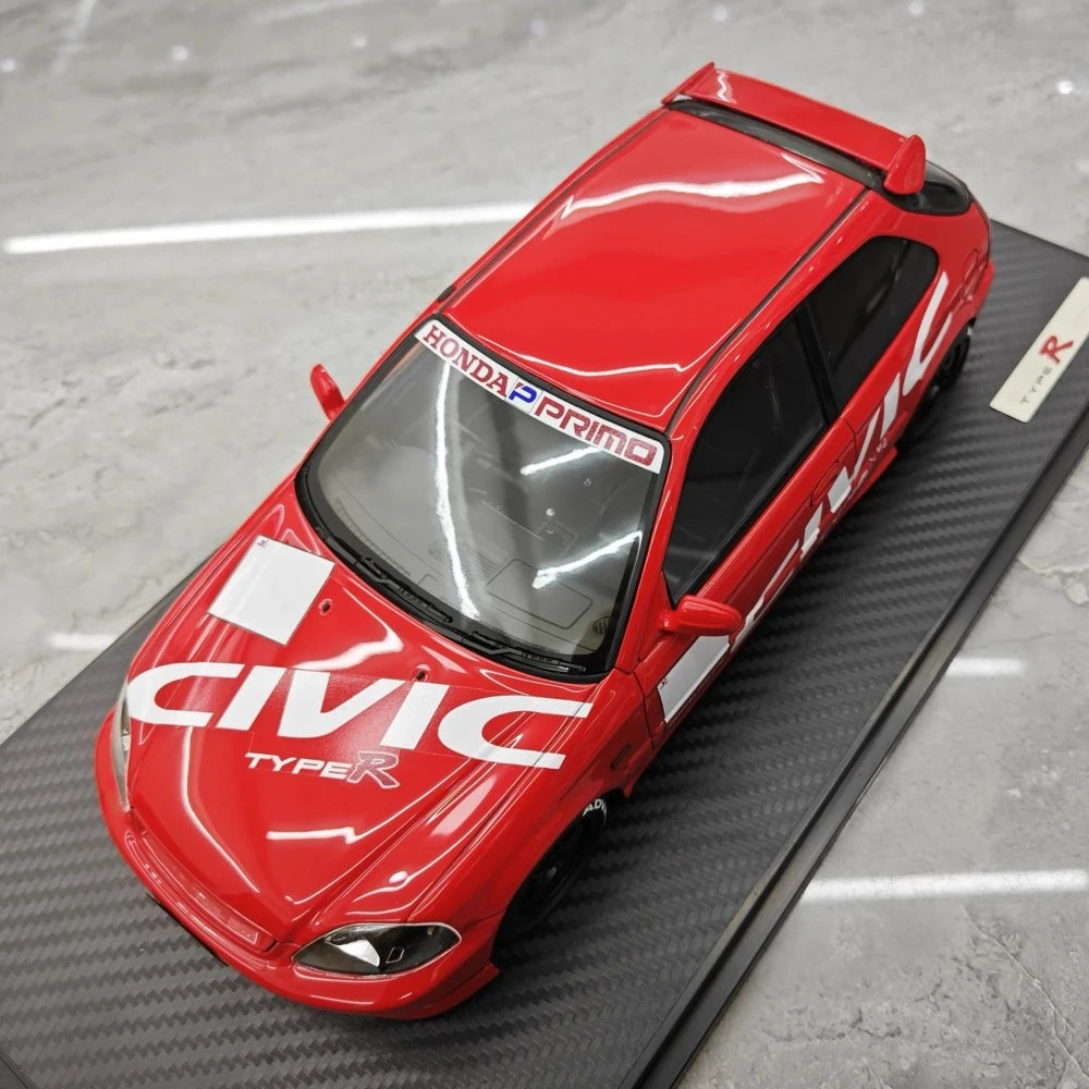 [Ignition] 1:18 Honda 1997 Civic Type R EK9 rosso modellino di auto resina