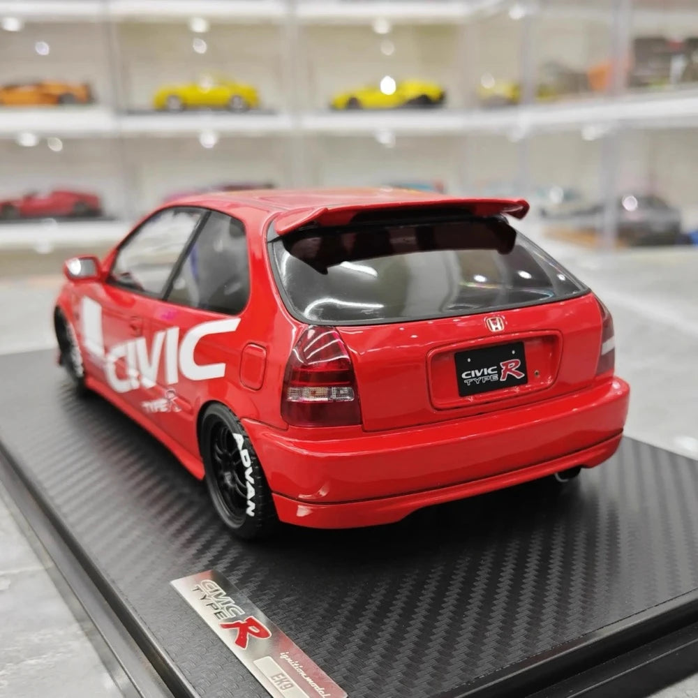 [Ignition] 1:18 Honda 1997 Civic Type R EK9 rosso modellino di auto resina