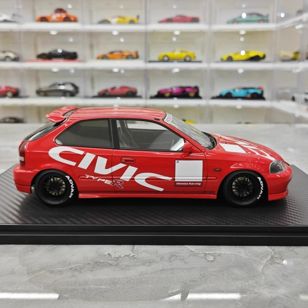 [Ignition] 1:18 Honda 1997 Civic Type R EK9 rosso modellino di auto resina