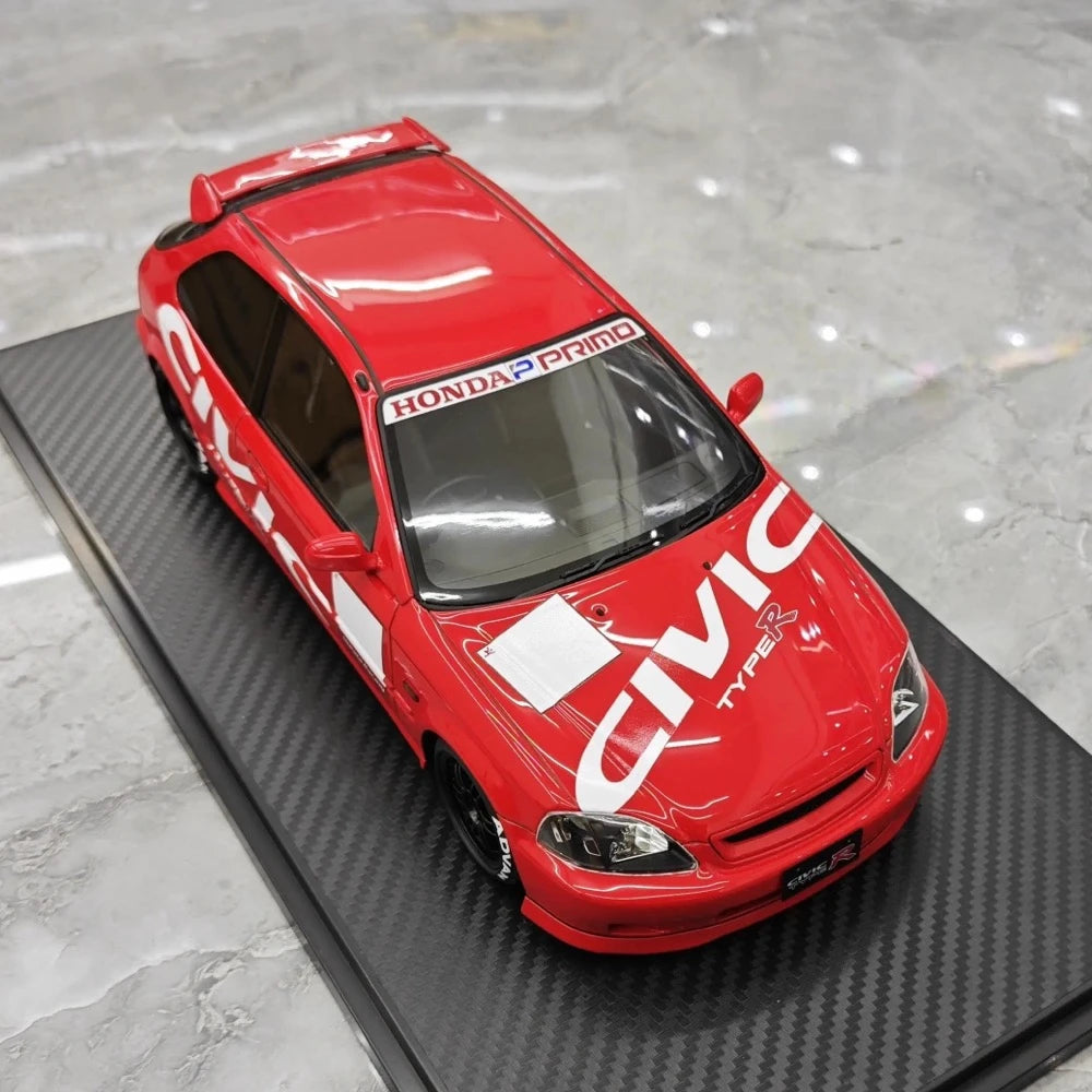 [Ignition] 1:18 Honda 1997 Civic Type R EK9 rosso modellino di auto resina