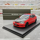 [Ignition] 1:18 Honda 1997 Civic Type R EK9 nero & rosso modellino di auto resina