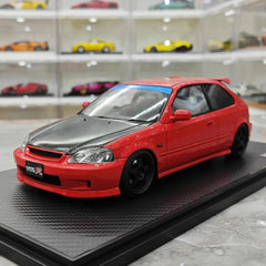 [Ignition] 1:18 Honda 1997 Civic Type R EK9 Black & Red Model Car Resin