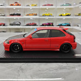 [Ignition] 1:18 Honda 1997 Civic Type R EK9 nero & rosso modellino di auto resina