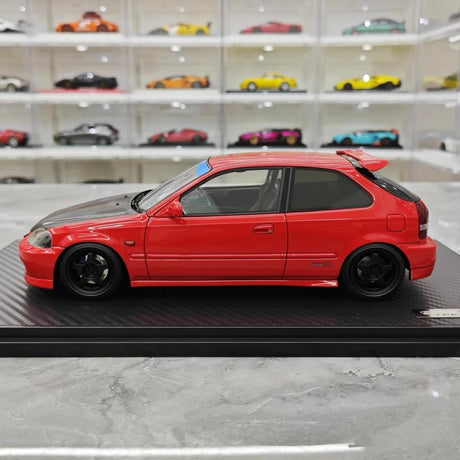 [Ignition] 1:18 Honda 1997 Civic Type R EK9 Black & Red Model Car Resin