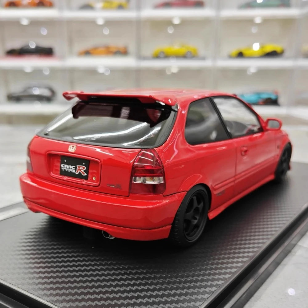 [Ignition] 1:18 Honda 1997 Civic Type R EK9 nero & rosso modellino di auto resina