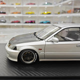 [Ignition] 1:18 Honda 1997 Civic Type R EK9 シルバー & ブラック モデルカー レジン