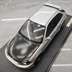 [Ignition] 1:18 Honda 1997 Civic Type R EK9 Silver & Black Model Car Resin