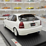 [Ignition] 1:18 Honda 1997 Civic Type R EK9 bianco modellino di auto resina
