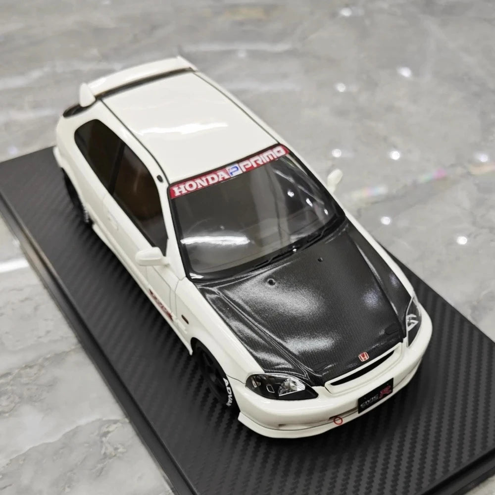 [Ignition] 1:18 Honda 1997 Civic Type R EK9 White & Black Model Car Resin