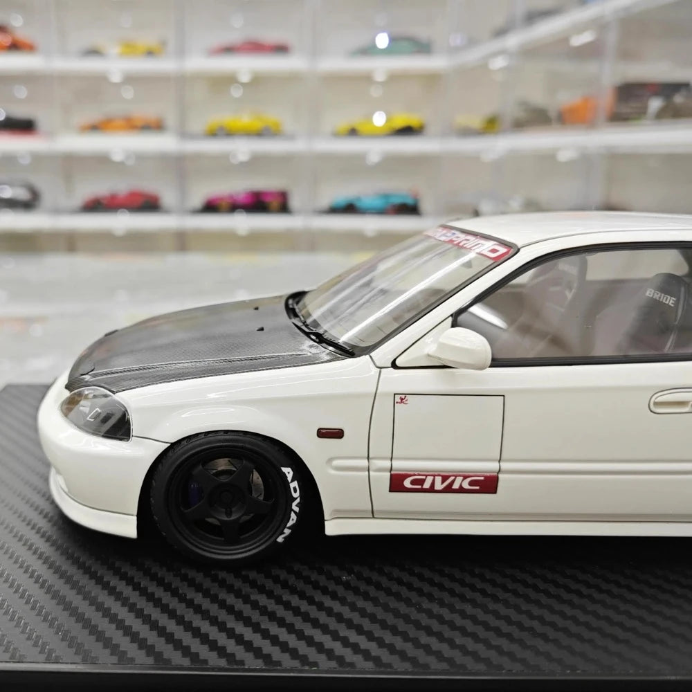 [Ignition] 1:18 Honda 1997 Civic Type R EK9 White & Black Model Car Resin