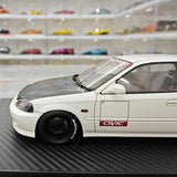 [Ignition] 1:18 Honda 1997 Civic Type R EK9 White & Black Model Car Resin