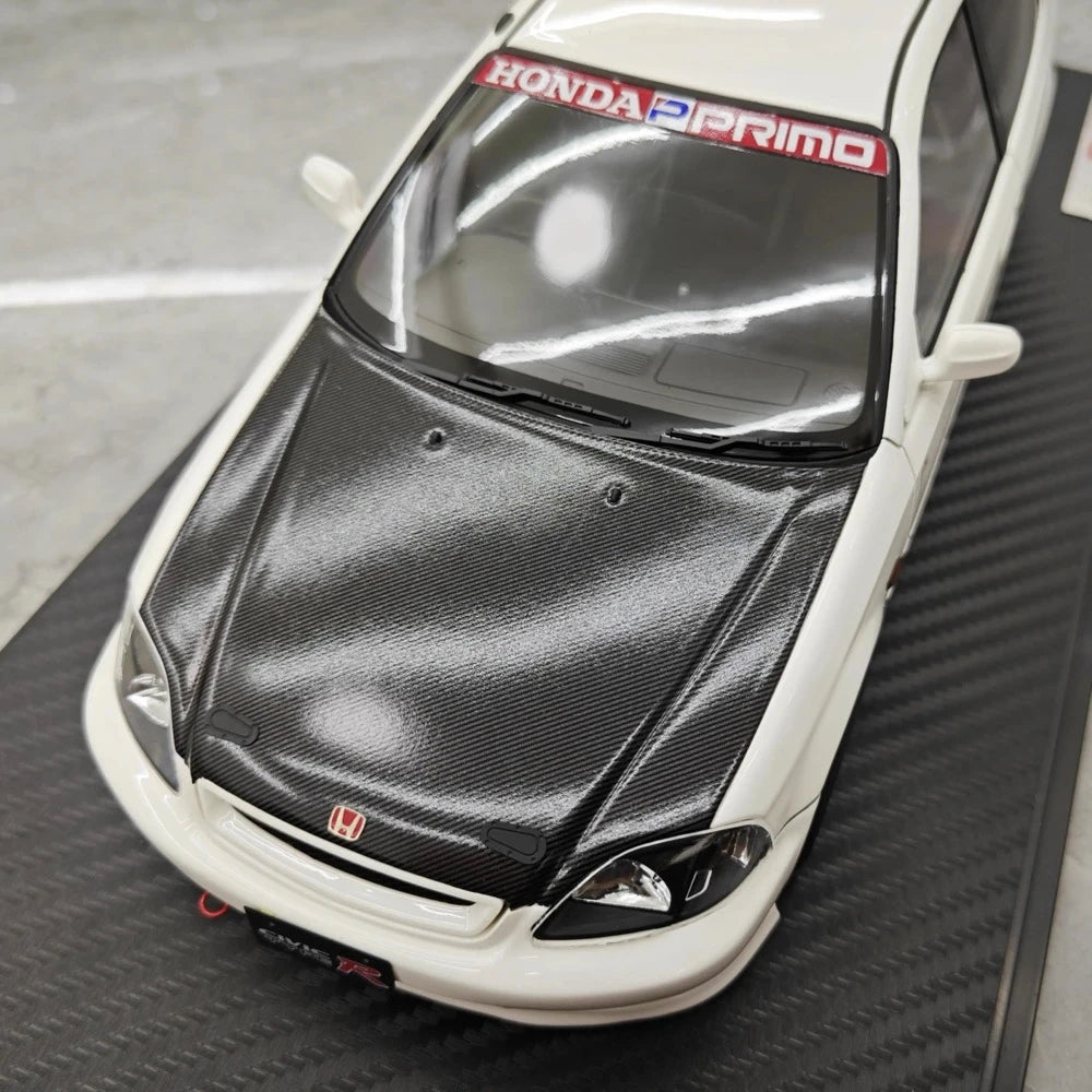 [Ignition] 1:18 Honda 1997 Civic Type R EK9 White & Black Model Car Resin