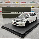 [Ignition] 1:18 Honda 1997 Civic Type R EK9 White & Black Model Car Resin