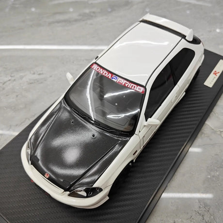 [Ignition] 1:18 Honda 1997 Civic Type R EK9 White & Black Model Car Resin