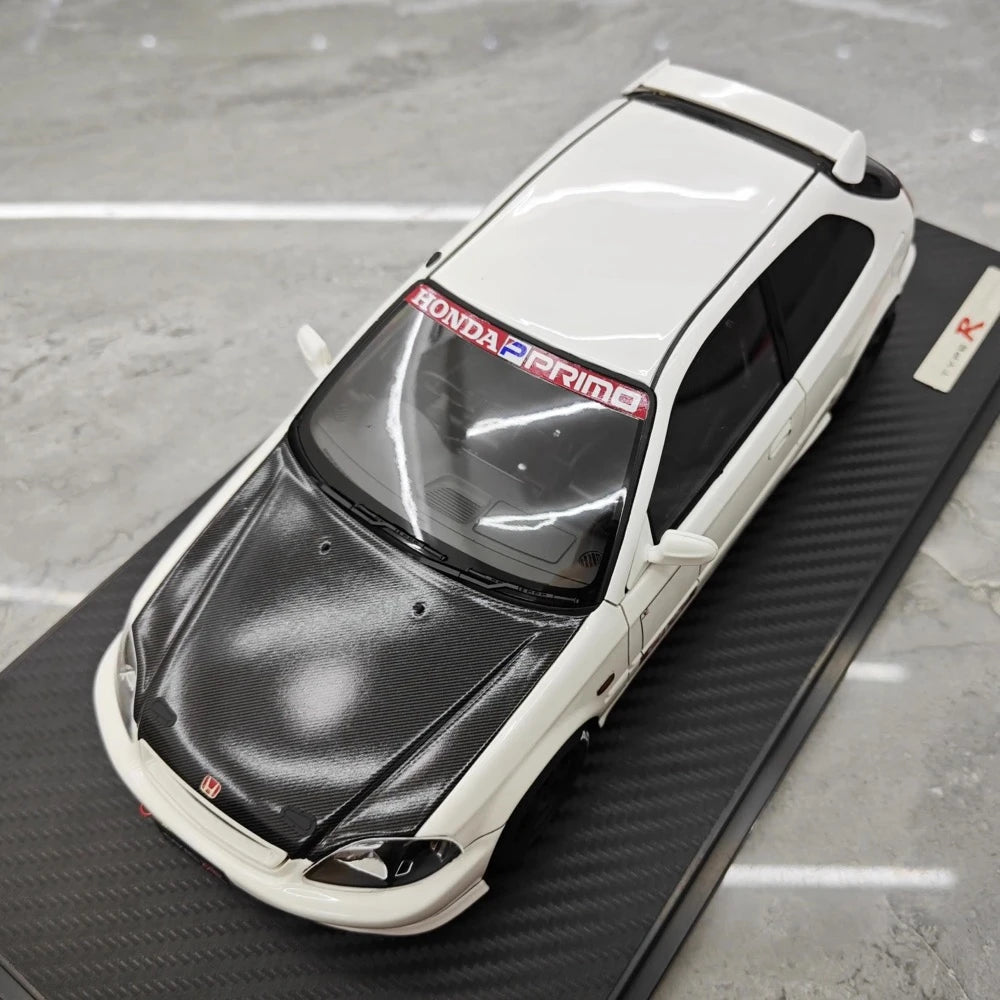 [Ignition] 1:18 Honda 1997 Civic Type R EK9 White & Black Model Car Resin