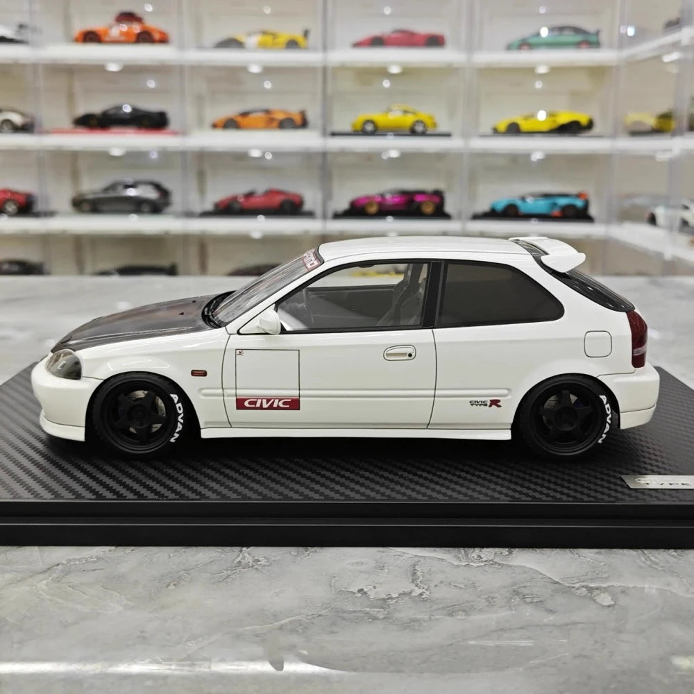 [Ignition] 1:18 Honda 1997 Civic Type R EK9 White & Black Model Car Resin