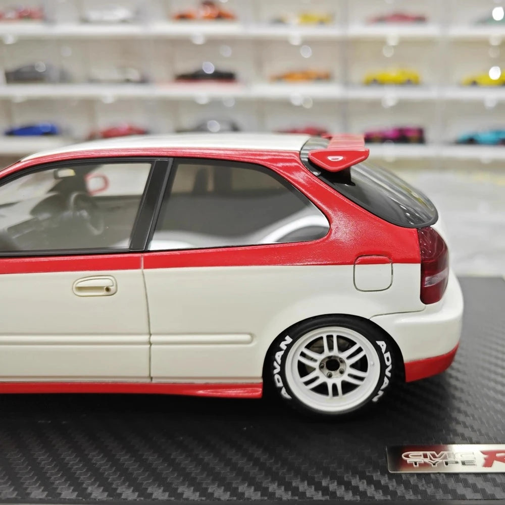 [Ignition] 1:18 Honda 1997 Civic Type R EK9 blanc & rouge voiture miniature Resin