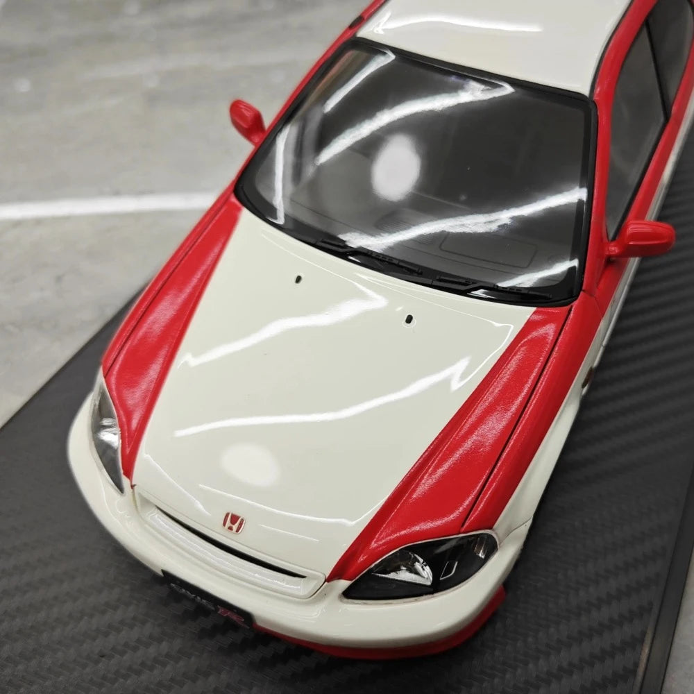 [Ignition] 1:18 Honda 1997 Civic Type R EK9 blanc & rouge voiture miniature Resin