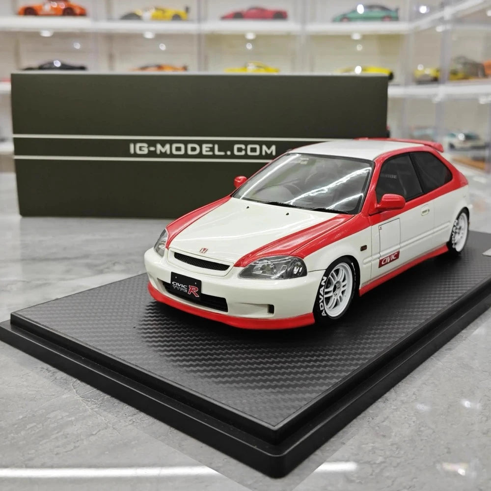 [Ignition] 1:18 Honda 1997 Civic Type R EK9 blanc & rouge voiture miniature Resin