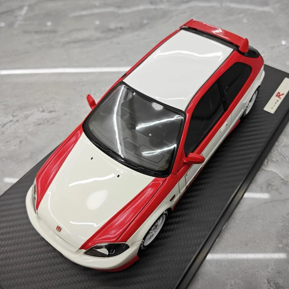 [Ignition] 1:18 Honda 1997 Civic Type R EK9 blanc & rouge voiture miniature Resin