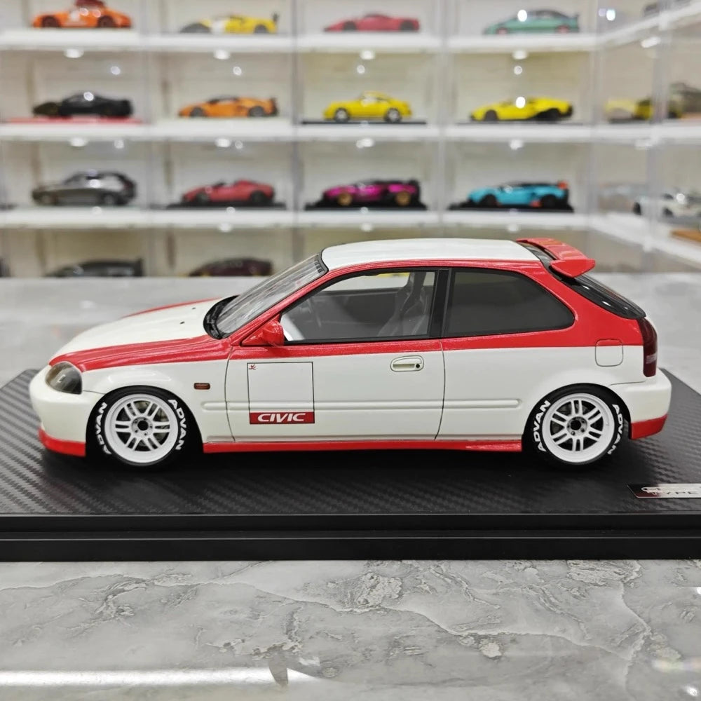 [Ignition] 1:18 Honda 1997 Civic Type R EK9 blanc & rouge voiture miniature Resin