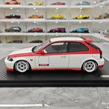 [Ignition] 1:18 Honda 1997 Civic Type R EK9 White & Red Model Car Resin
