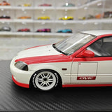 [Ignition] 1:18 Honda 1997 Civic Type R EK9 White & Red Model Car Resin