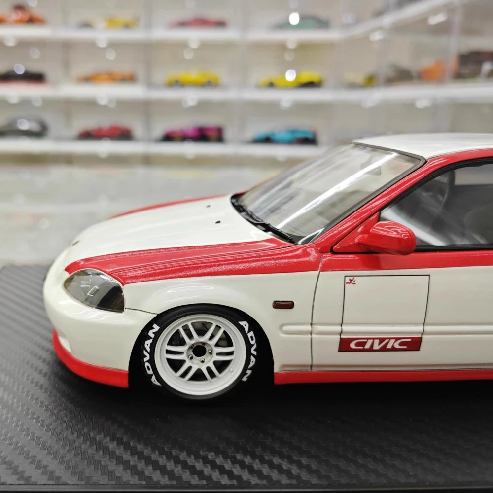 [Ignition] 1:18 Honda 1997 Civic Type R EK9 blanc & rouge voiture miniature Resin